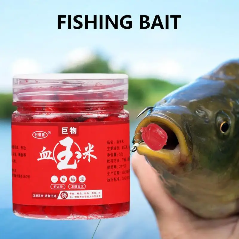 Carp Fishing Bait Fishing Attractant additivo sangue naturale mais pesce esca profumo per aringa trota Snakehead Tilapia Bighead