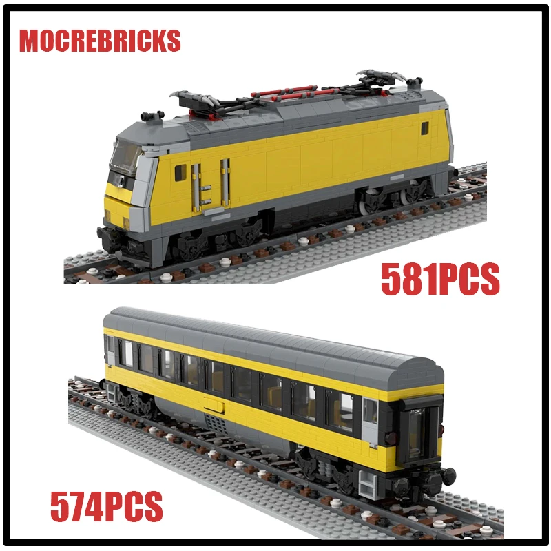 

MOC Diesel Electric Czech Regional Locomotive Trains Model Building Block Technology Bricks Children's Toys Birthday Gifts