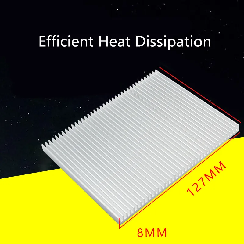 127x8x10 0/150/200 millimetri di Alluminio Del Radiatore Del Dissipatore di Calore Ultra-Sottile Dissipatore di Calore Router LED Elettronici IC di Calore dissipazione di Raffreddamento del dispositivo di Raffreddamento