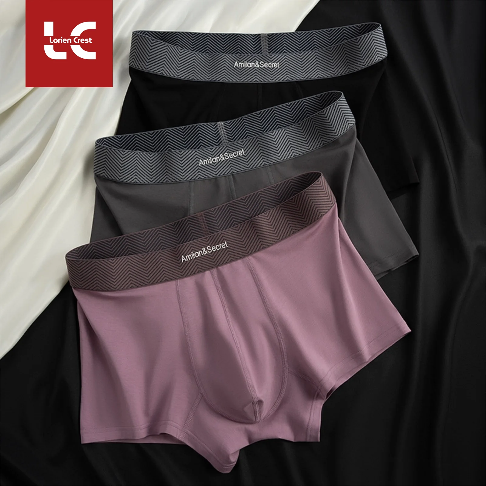 

3pcs Men's Combed Cotton Boxer Briefs Antibacterial Underwear Breathable Anti-pilling No Shrink Soft Comfortable male Underpants