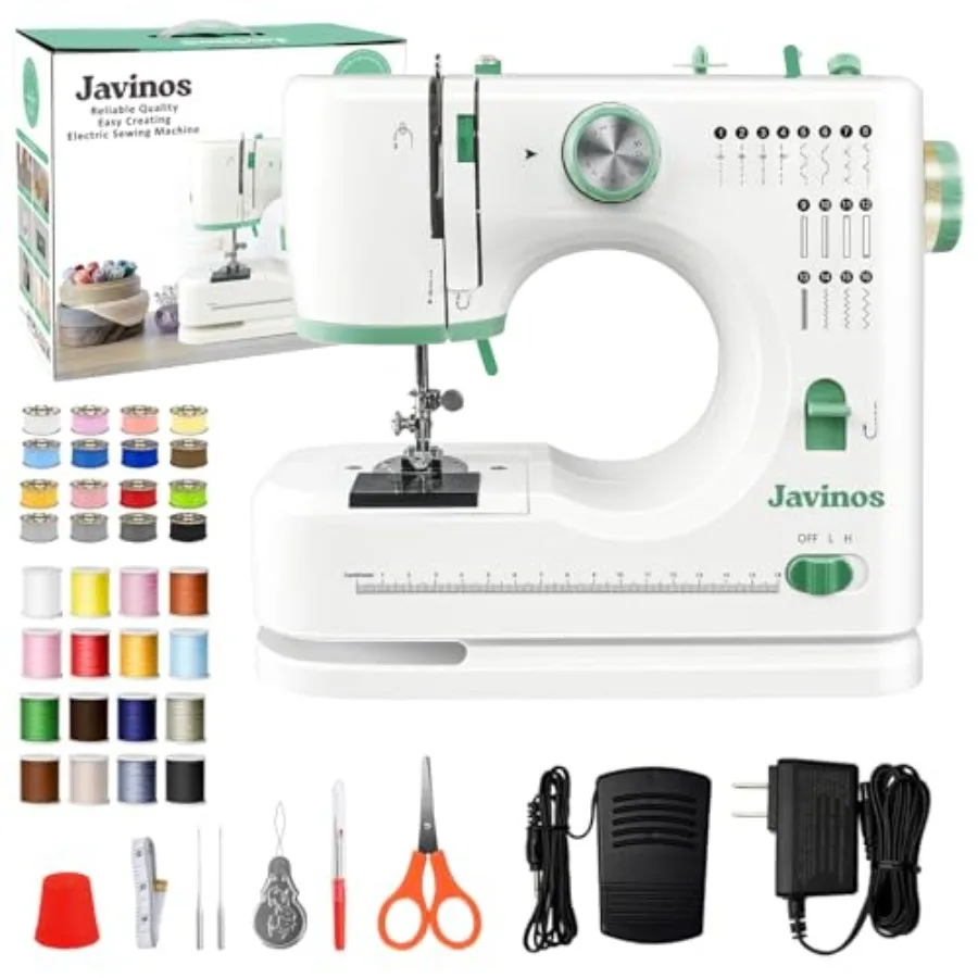 

Sewing Machine for Beginners, 16 Built-in Stitches, Mini Sewing Machine with Sewing Kit, Compact Design for Home Use, Twin Need