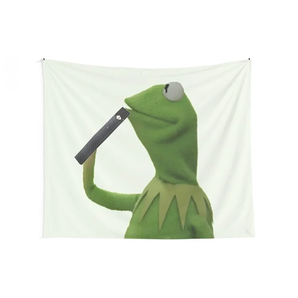 Kermit Vapes Tapestry Kawaii Room Decor Cute Decor Tapestry