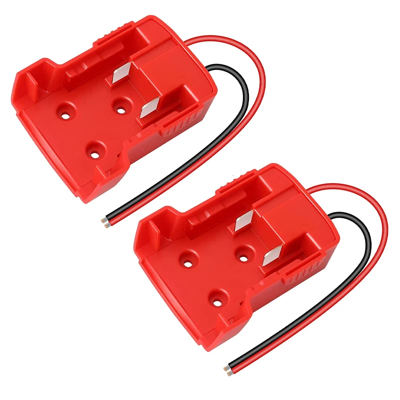 DIY Battery Adapter for Milwaukee 18V Lithium Battery Power Connector Power Source Mount Dock Holder with 14AWG Wires