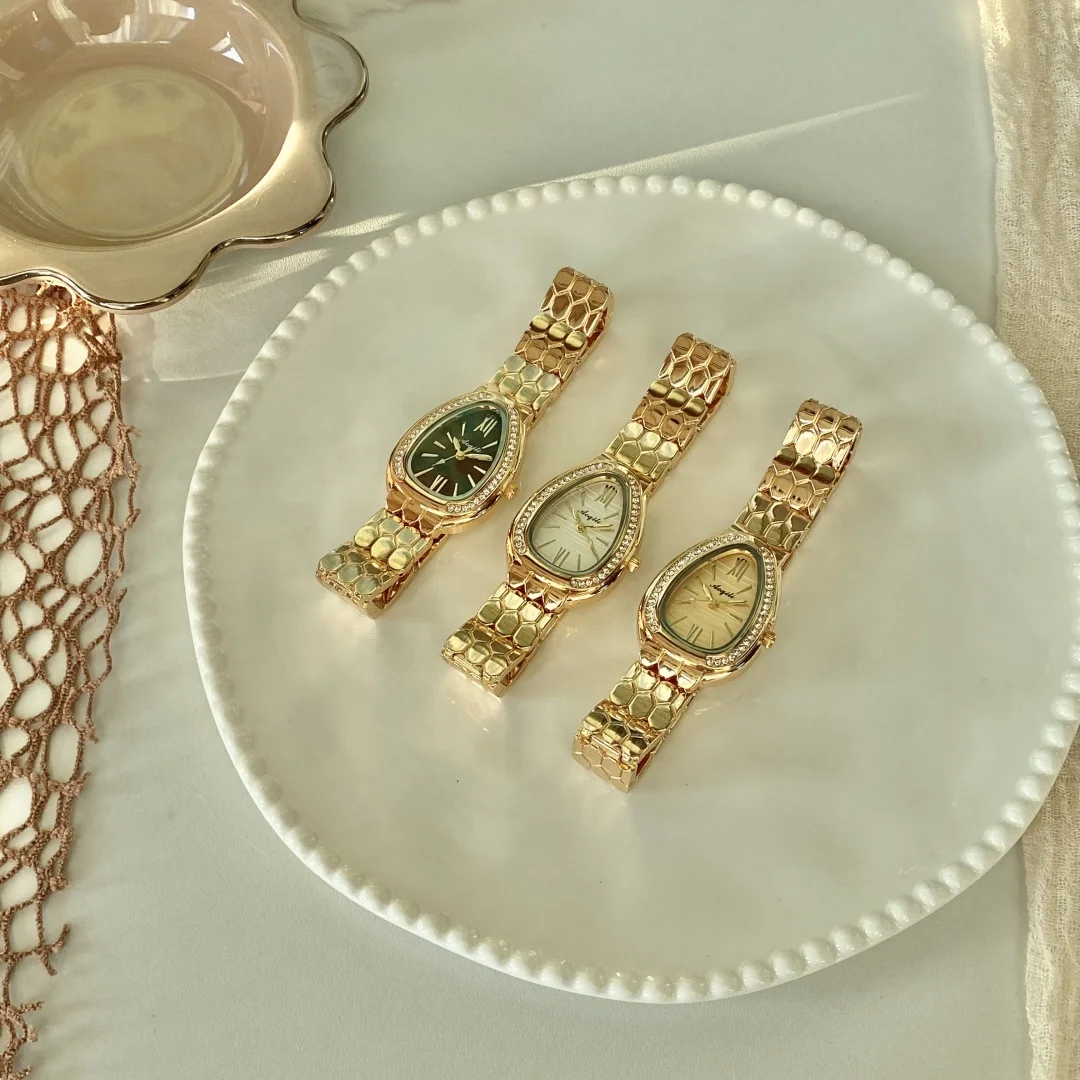 Модные женские часы со змеей, роскошные кварцевые наручные часы с бриллиантовым циферблатом из нержавеющей стали, женское платье, ювелирные изделия Relogio Feminino