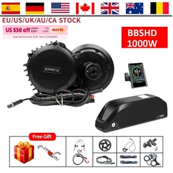 Bafang BBSHD 1000W 52V Kit Brushelss BBS03 Mid Drive Motor Ebike Conversion Kit with Battery Engine for BB 68mm 100mm 120mm Bike