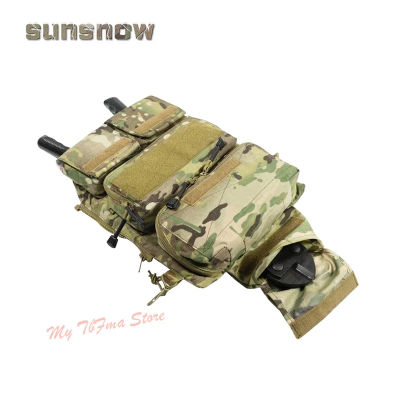 SUNSNOW CP Attack BackPanel Attachment Pouch Tactical Zipper Panel ZIP-ON Back Panel Pocket Storage Bag for CPC/AVS/JPC2.0 Vest
