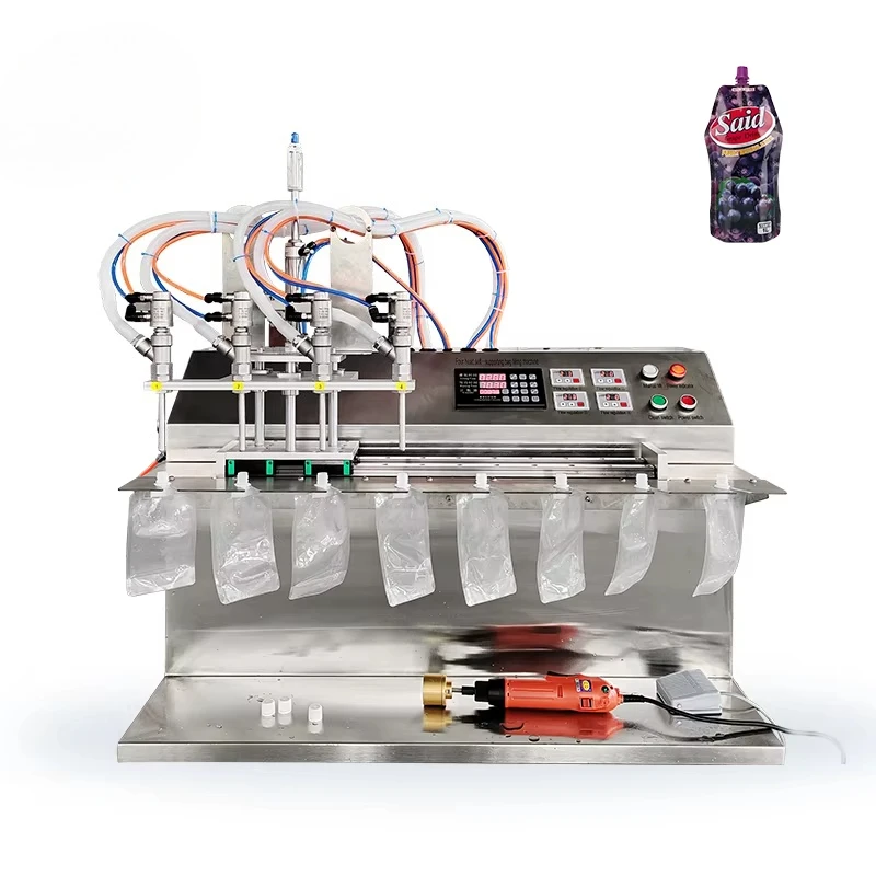 Customized Automatic Spout Pouch Filling Machine for Liquid Paste Gel Food Cosmetic Packaging Pouch Filling Capping Machine