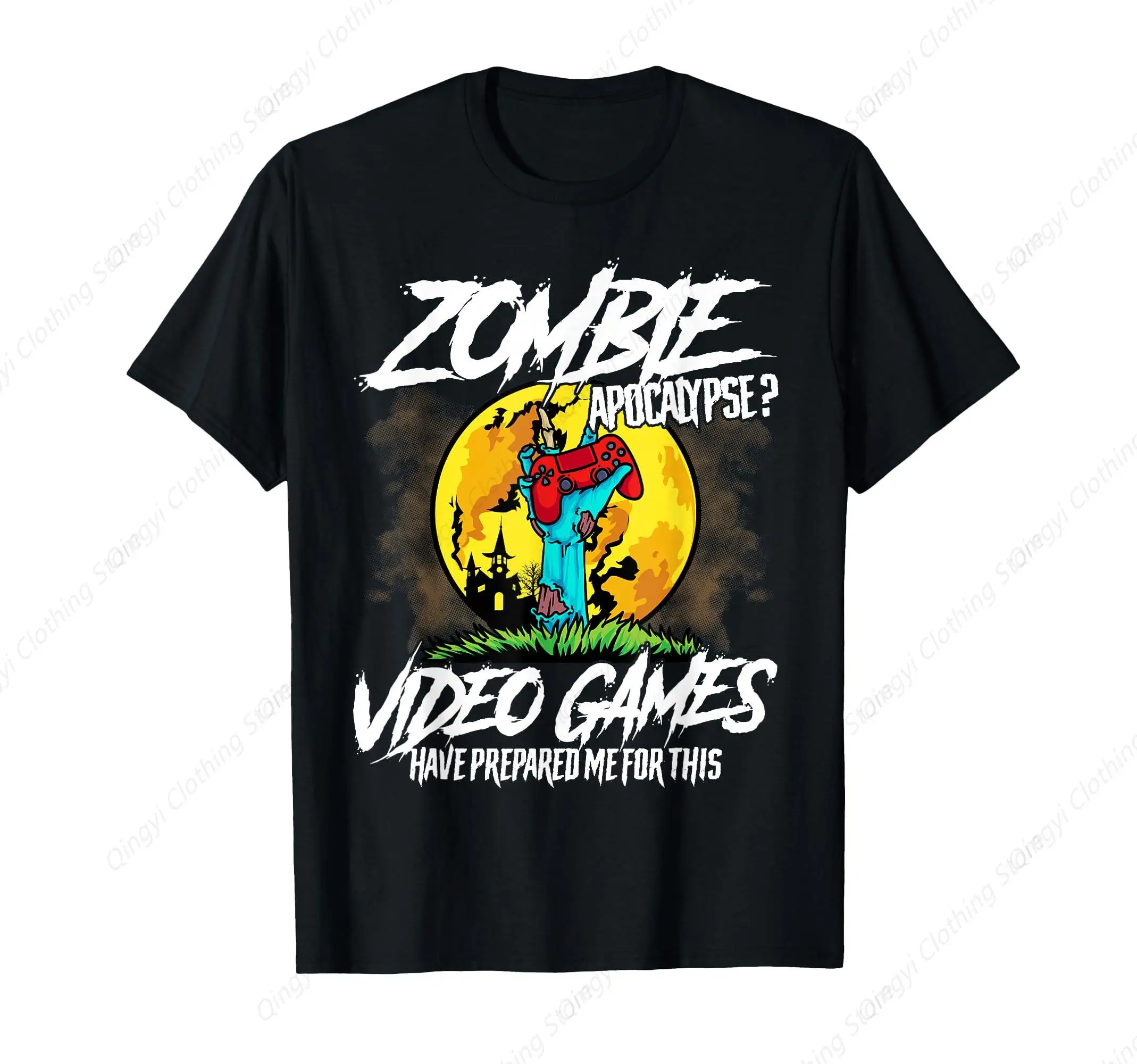 

Zombie Apocalypse Gamer Funny Halloween Video Games T-Shirt