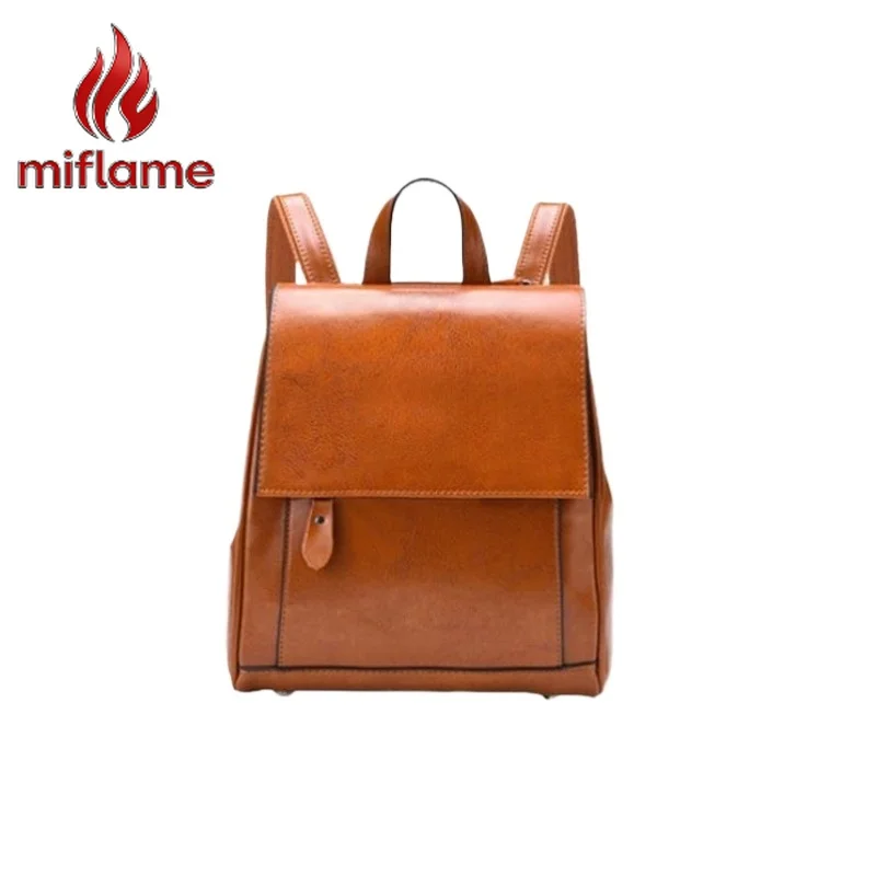 

Women's New Genuine Leather Backpack Vintage Retro College Style Campus Laptop Backpack School Bag for University Student