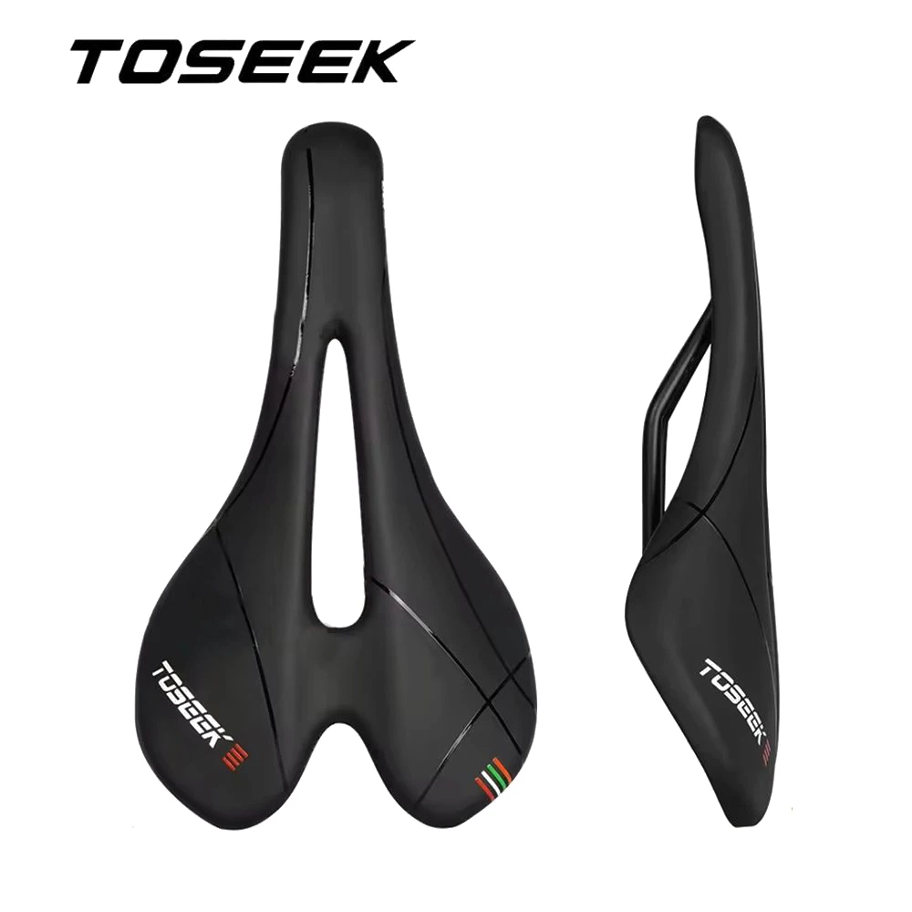 TOSEEK TS100 دراجة السرج جوفاء تنفس الدراجات سباق وسادة مقعد للطريق أجزاء الدراجة الجبلية 7*7 مللي متر القضبان المستديرة