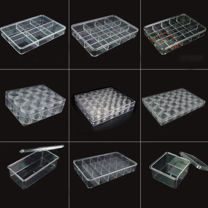 

Clear Acrylic Bead Organizer Small Bead Storage Containers Clear Craft Storage Organizer Box for Beads Jewelry and Small Items