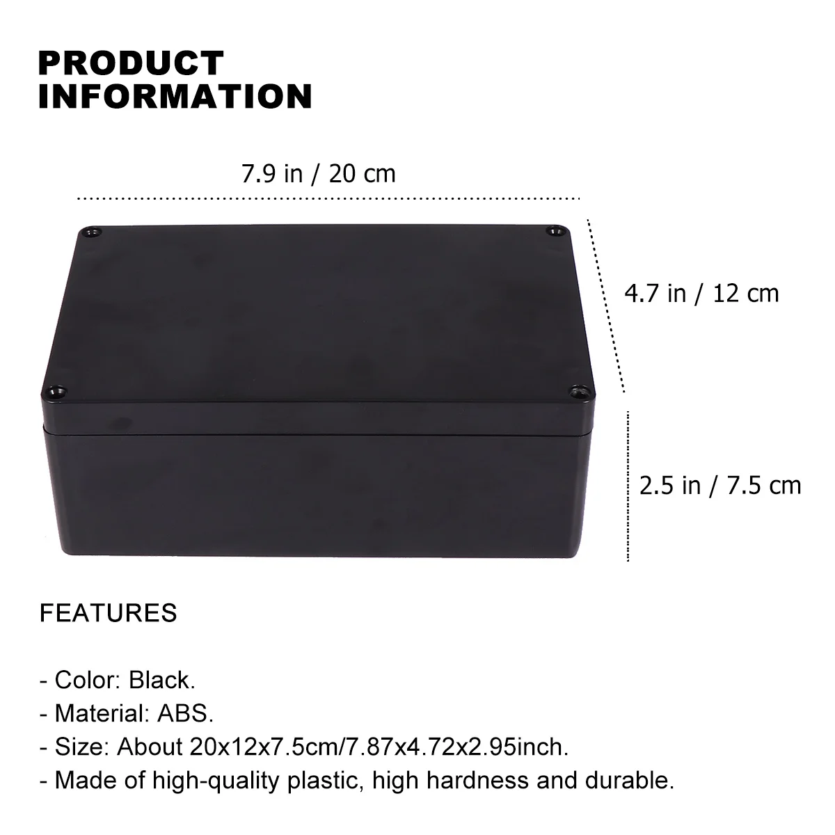 1 قطعة 200x120x75 صندوق كهربائي بلاستيكي مقاوم للماء والغبار لتقوم بها بنفسك الضميمة للمشروعات الإلكترونية وحدات إمداد الطاقة