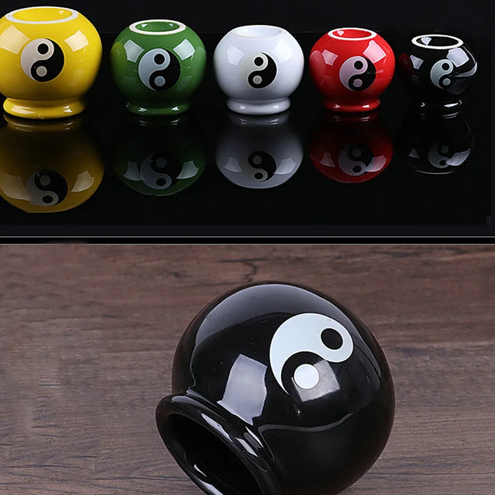 

5Pcs Cupping Set Moxibustion Pot Cupping Therapy Set Ceramic Cupping Suction Cans (Black Red White Green Yellow for 1Pc