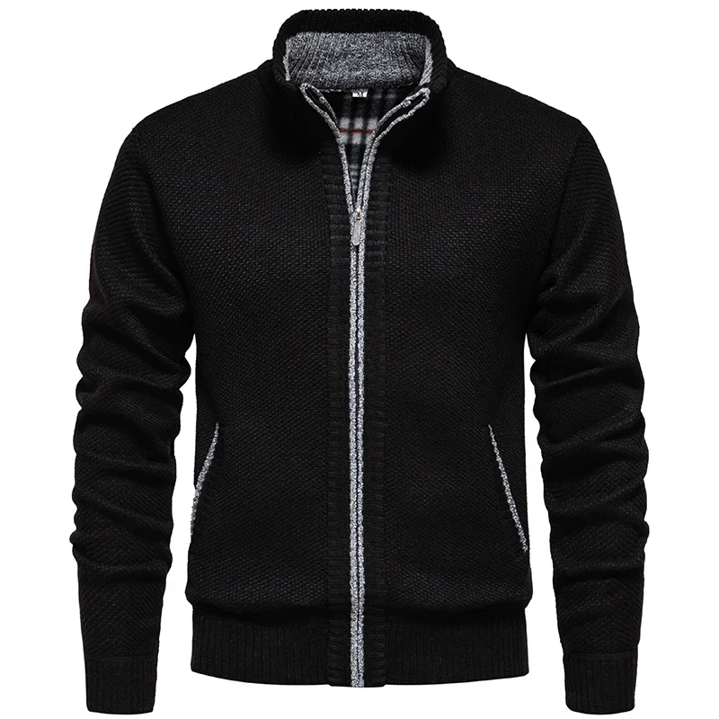 Neue Strickjacke Pullover männer Herbst/Winter Casual Wolle Zipper Strickjacke männer Pullover Mantel Einfarbig Plus größe 4XL-M