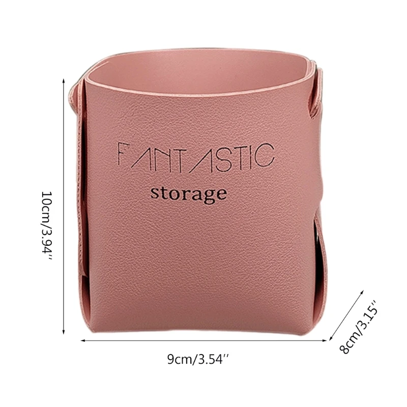 Inklapbare Lederen Opslag Bin Mand Decoratieve Bureau Organizer Voor Sieraden Make Pen Potlood Glazen Afstandsbediening