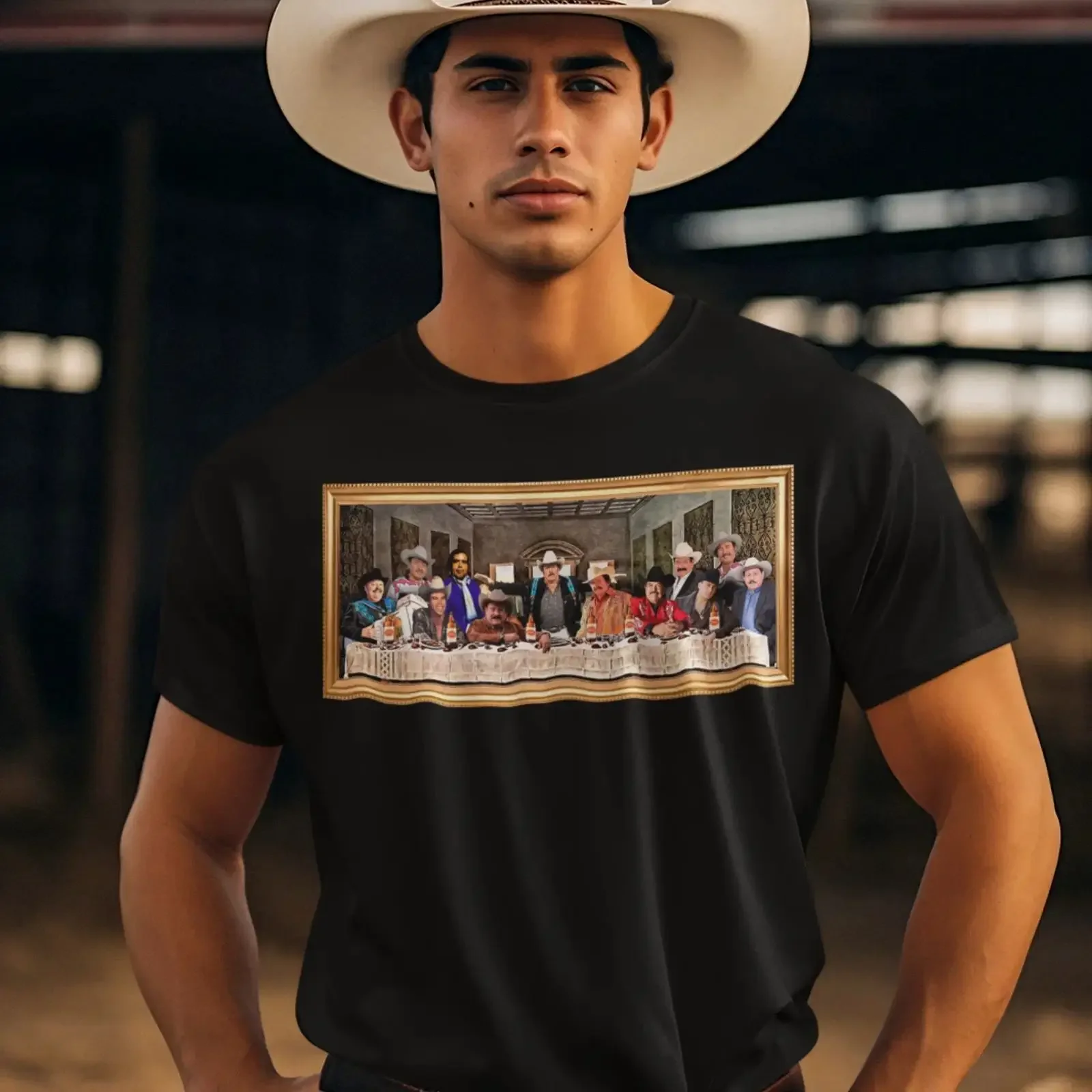 La Ultima Peda Cena Norteña T Shirt Chalino Sanchez Lalo Mora vintage Washed streetwear Unisex Top For Everyday Wear Breathable