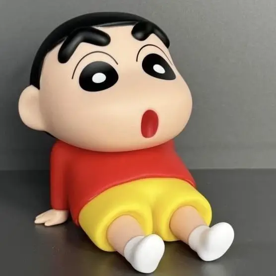 12CM New Anime Crayon Shin-chan Q version Kawaii Figure PVC Model Toys Doll Mobile phone holder Collect Ornaments Gifts