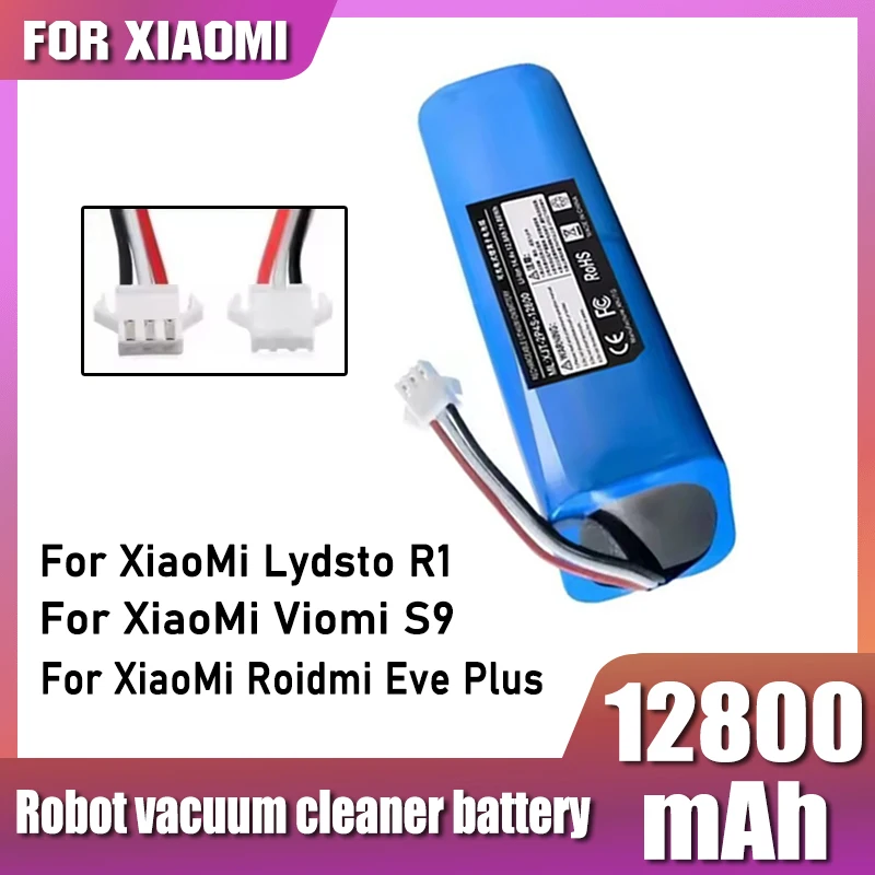 14.4V 12800mAh lithium-ion battery for Xiaomi M7 Pro, M7 Max, M8 Pro, Lydsto R1, VIOMI S9, ROIDMI EVE Plus robot vacuum cleaner