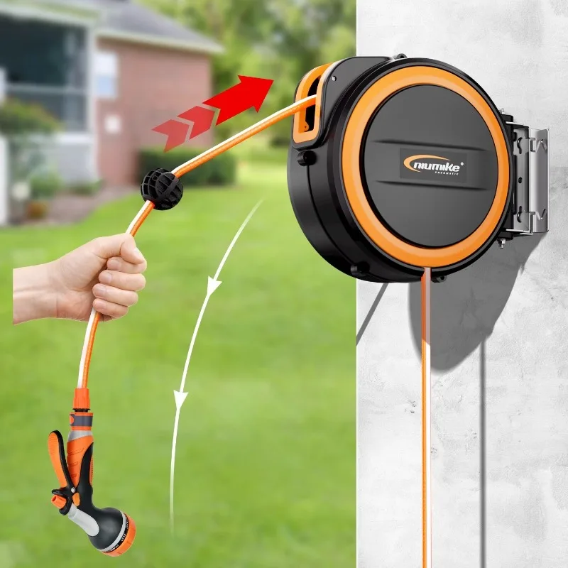 

Retractable Wall Mount Water Pipe Reinforced Extender Spray Gun Set Water Pipe Reel Tubo Acqua Giardino Space Saving Furniture
