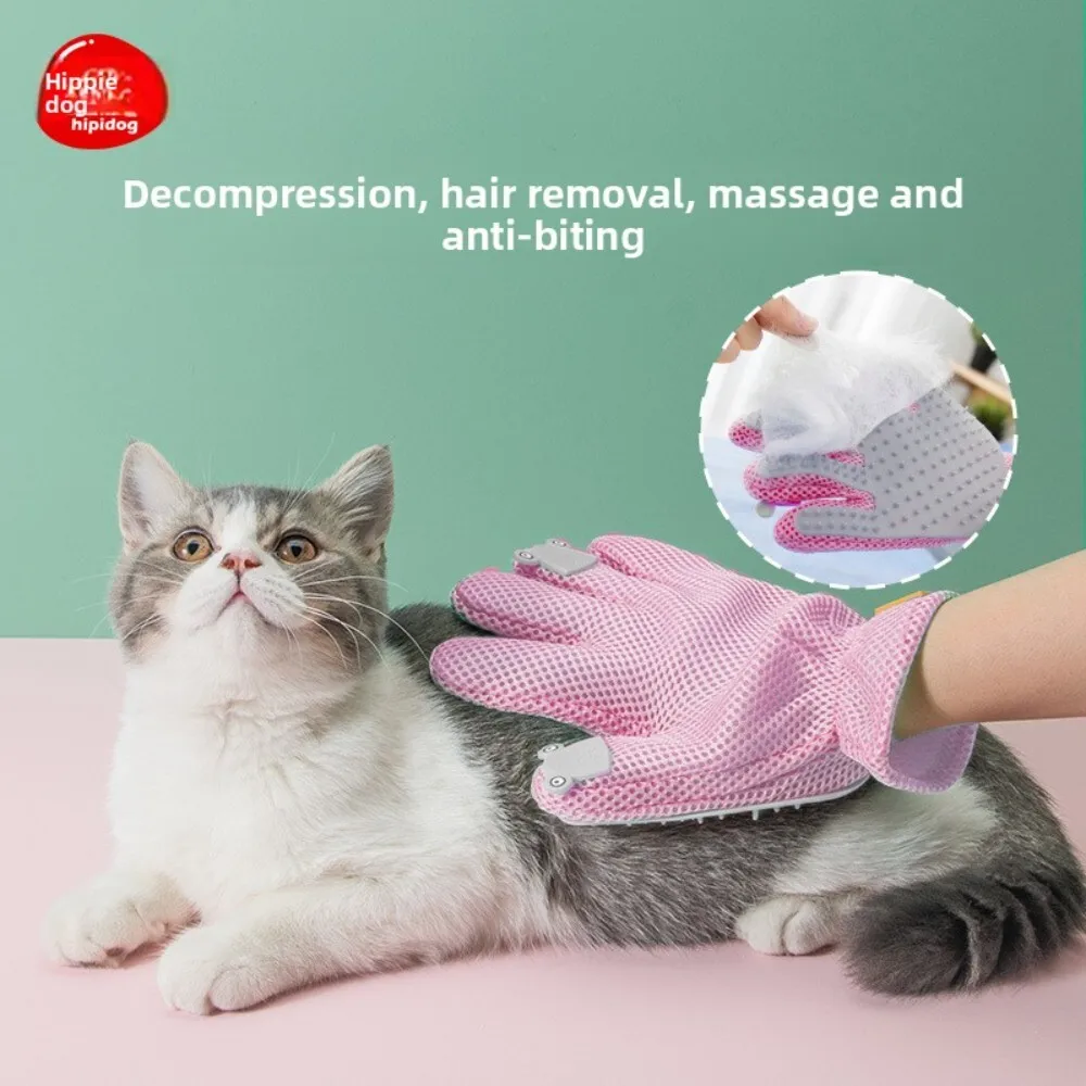 

Silicone Pet Grooming Gloves for Cats and Dogs Bath Massage Tool Hair Removal Brush for Short and Long Hair Pets
