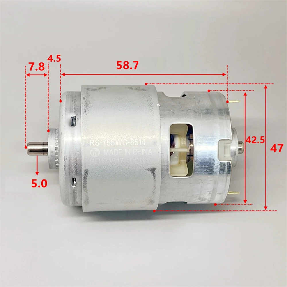 RS755WC-8514 Carbon Brush Motor DC6-14.4V 232W High Torque 17227 RPM High Speed ​​Power Tool/Drill/Gardening Tool Brush Motor