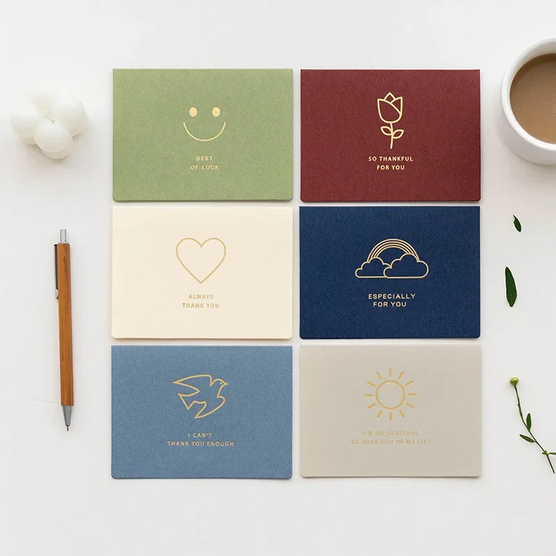 

Korean Ins style birthday simple greeting card creative handwritten DIY couple gratitude and blessings for Teacher's Day gift