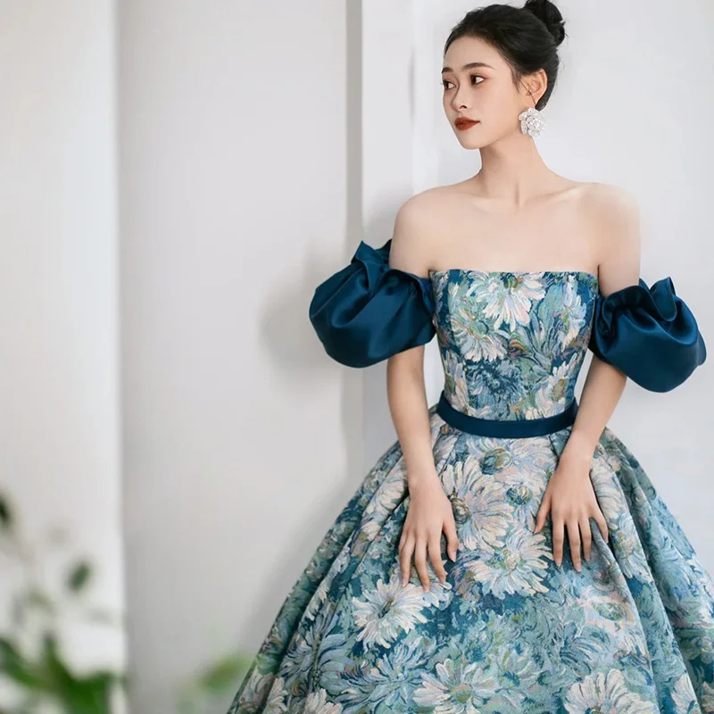 

Mona Garden Engagement Par Dr 2025 Новое вечернее платье на одно плечо для хозяев, женское свадебное платье, длинная юбка, все тело