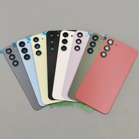 Задняя крышка батарейного отсека для Samsung S23/S23 Plus, задняя крышка корпуса, сменные детали с объективом камеры для Galaxy S23Plus S23 + 5G