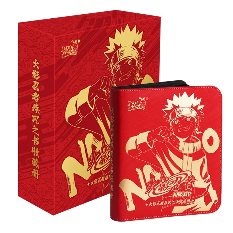 KAYOU Genuine Naruto Binder Leather Collection Book Anime Peripherals Card Accessories Cover Safety Buckle Games Hobbies SP Gift