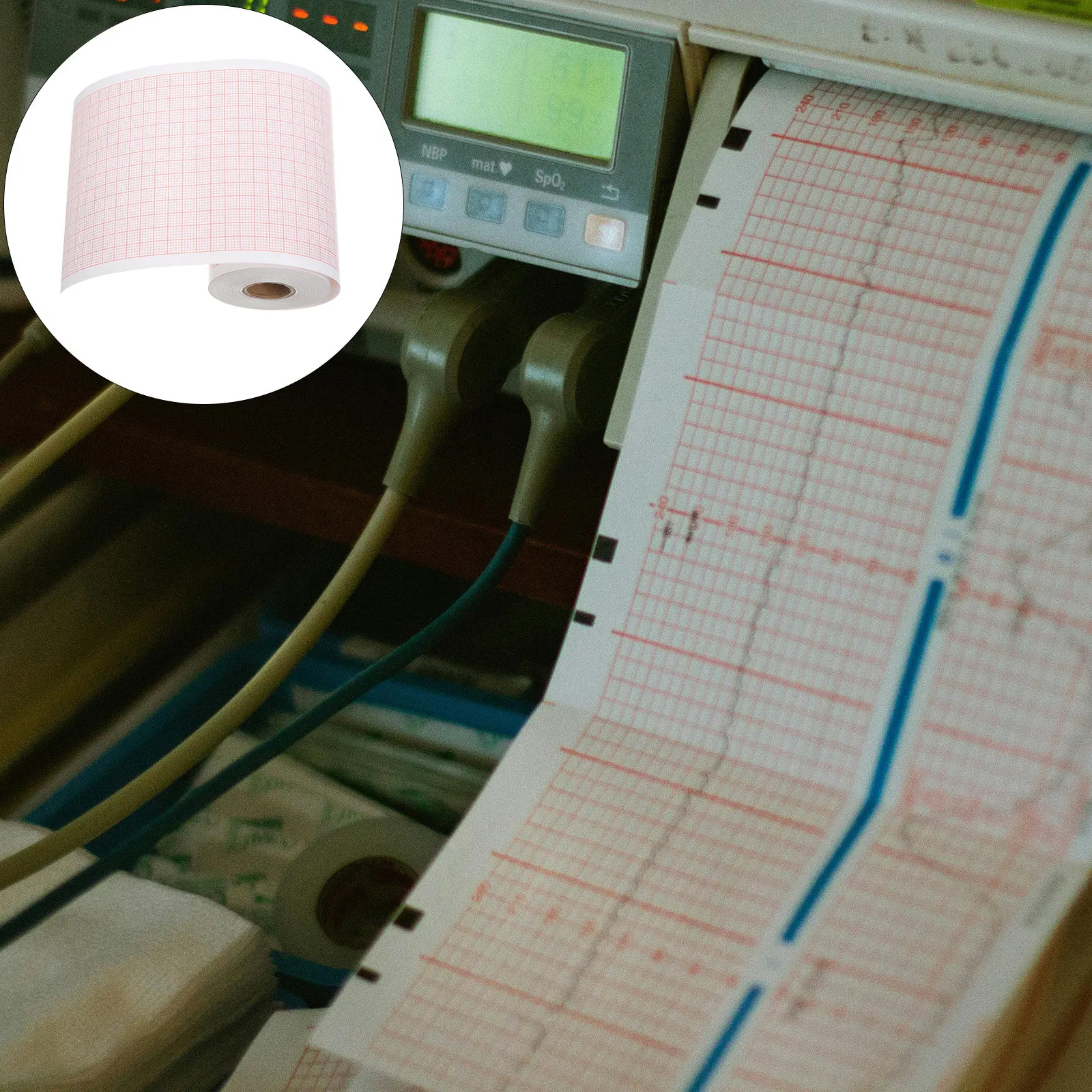 

Blank Cardiac Recording Sheets Easy Cut Tear Heart Monitoring Paper Pad for Electrocardiogram Medical Print Chart