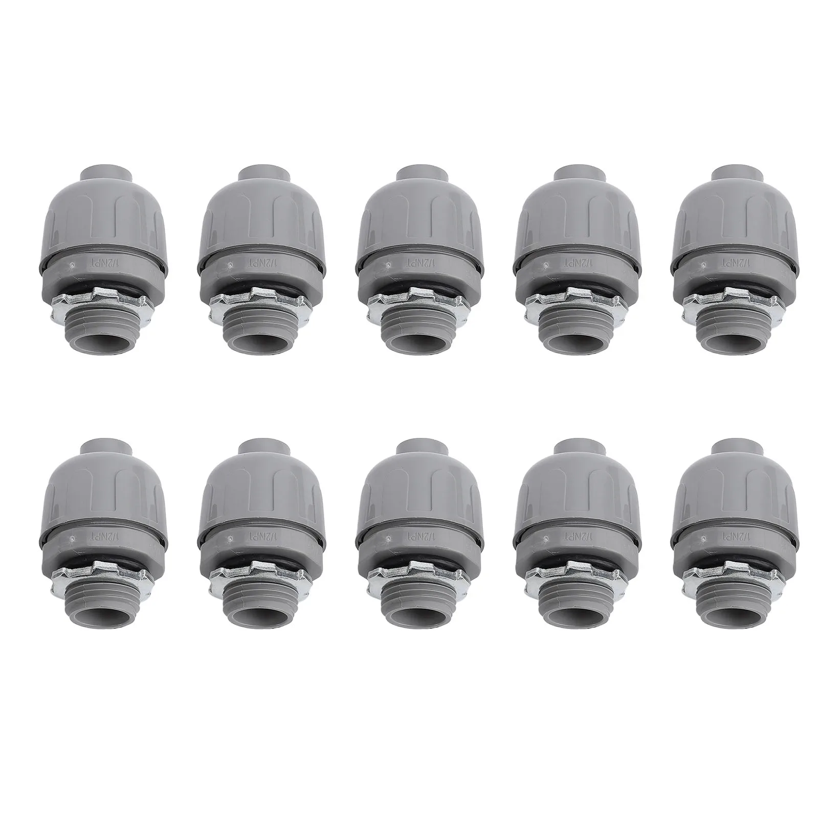 10 Pcs Liquid Tight Conduit Connector 1 Inch NPT Nylon 6 Electrical Conduit Fitting for Home Outdoor