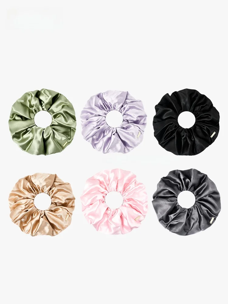 大サイズのシルクヘアネクタイファッショナブルなトレンディな色のヘアアクセサリー女性女の子用ヘアバンドヘアゴム髪飾り