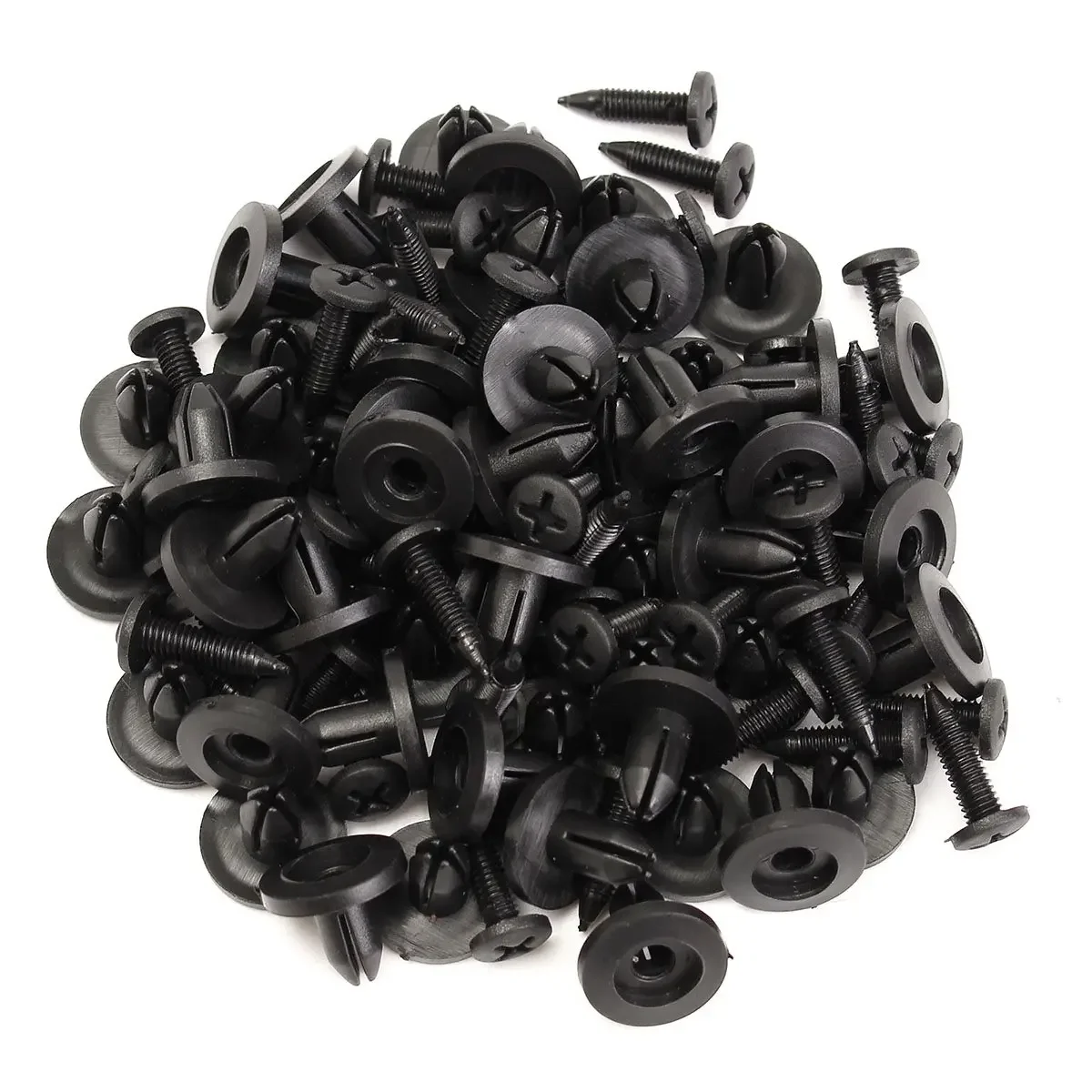 50Pcs Auto Bumper Fastener Clip Black 6mm Hole Rivet Retainer Push Engine Cover Car Door Trim Panel Clip Fasteners for Toyota