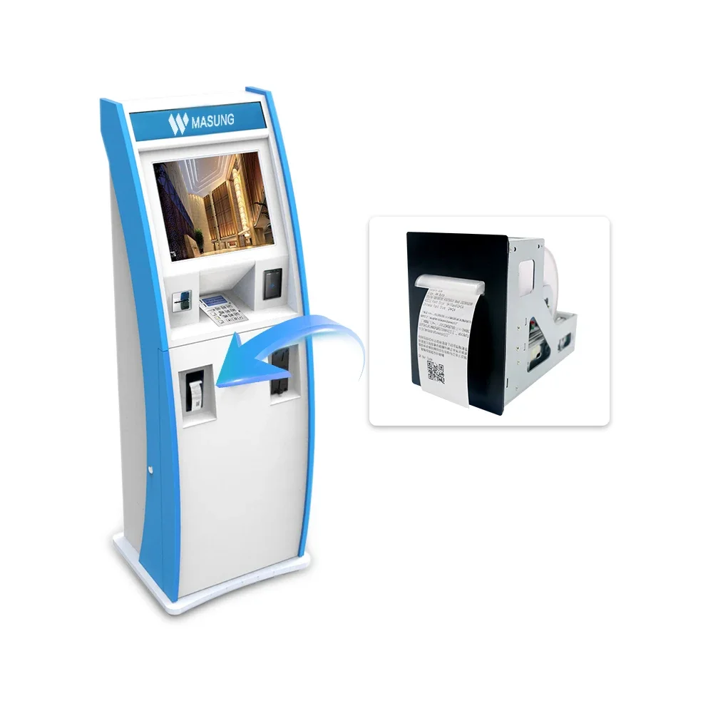 MASUNG 80mm Embedded Metal Panel Thermal Printer Kiosk Thermal Ticket Printer For Parking System