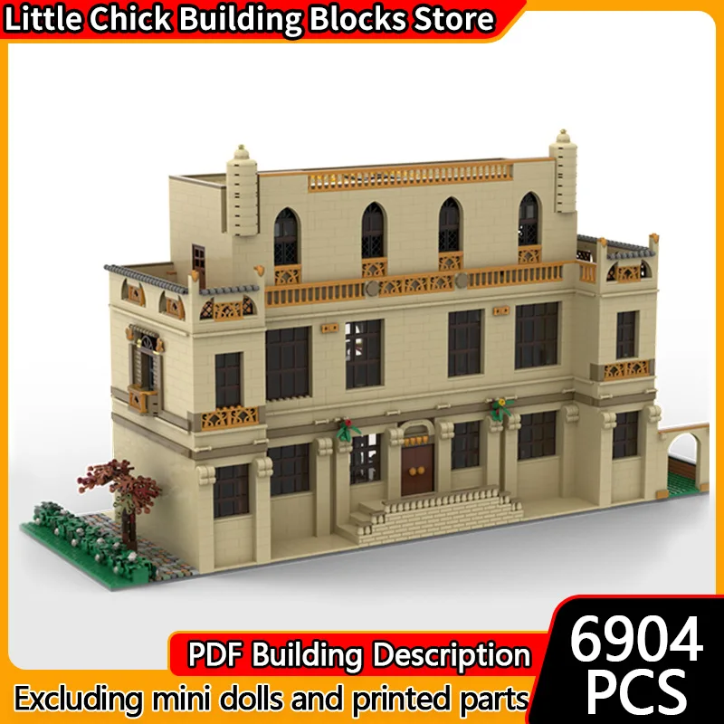 Medieval Castle Model MOC Building Bricks Retro Buildings Manor Modular Technology Gifts Holiday Assemble Children Toys Suit