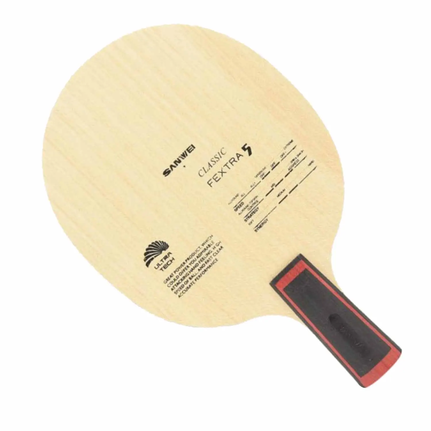 Pro Combo Schläger SANWEI FEXTRA 5 Tischtennisschläger mit 2x YINHE Mercury II MERCURY 2 Tischtennisbelag – Detail 10