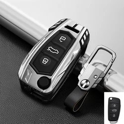 Zinc Alloy Silicone Car Key Cases Cover Fob For Audi A1 A3 A6 C5 C6 Q3 Q2 Q7 TT TTS R8 S3 S6 RS3 RS6 A4 Accessories Keychain