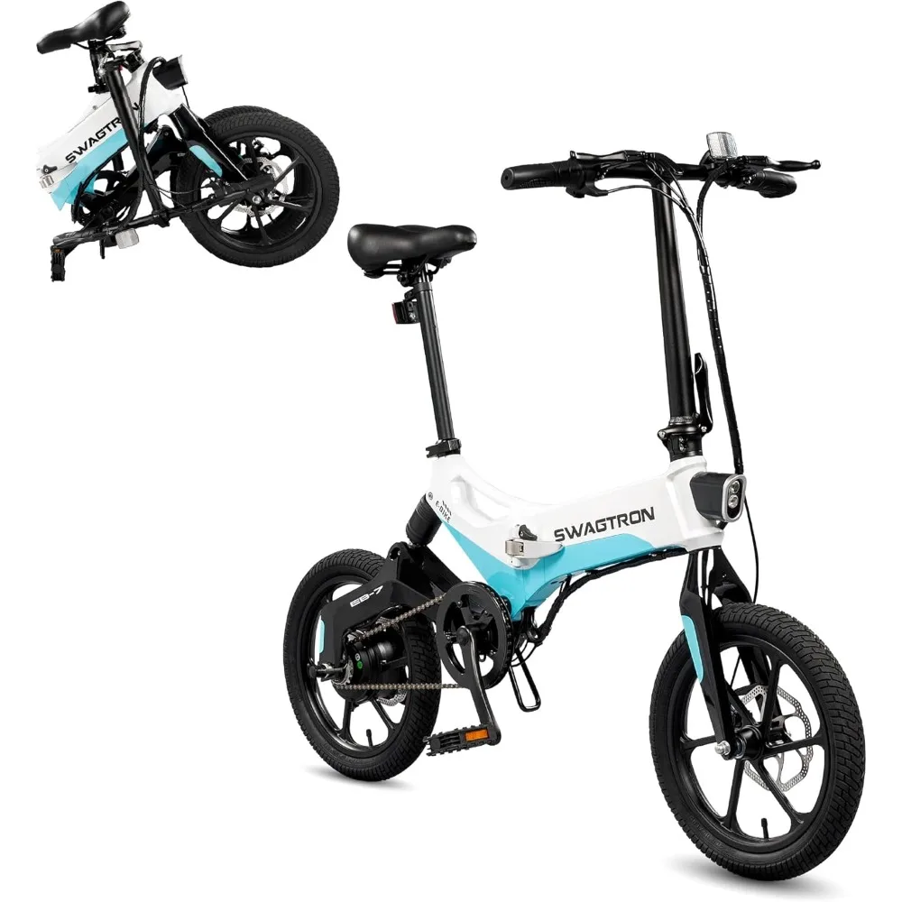 

Swagcycle EB-7 Elite Folding Electric Bike with Removable Battery and Rear Suspension