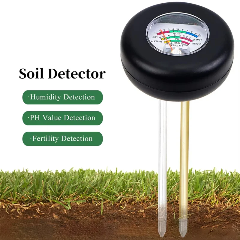 ABLN-3 In 1 Misuratore PH del Suolo Piante Sensore di Umidità Monitor di Umidità Giardino Domestico Fiore Analizzatore del Suolo Rilevatore di Acidità e Fertilità