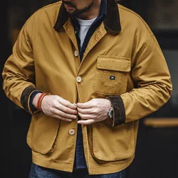 Maden-chaquetas cortas de talla grande para hombre, ropa de exterior de marca, Retro, americana, para caza, primavera y otoño, novedad de 2024