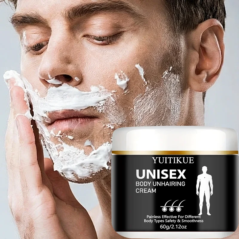 Yuitikue Unisex Body Hair Removal Cream, 60g Painless Effective Hair Remover for All Body Types, Safe & Smooth Skin Formula
