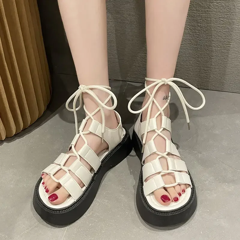 Summer 2024 Sandals For Woman Roman Style Beach Platform Footwear Shoe Vip Women\'s Shoes With Comfortable Offer Designer H F