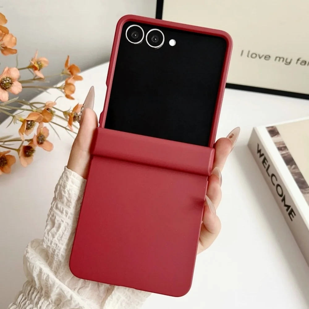 Modische Dopamin-Bonbonfarben Scharnier-Handyhülle für Samsung Galaxy Z Flip 8 7 6 5 Flip 4 3 5G Matte Schutz-Hartplastik-Hülle – Detail 14