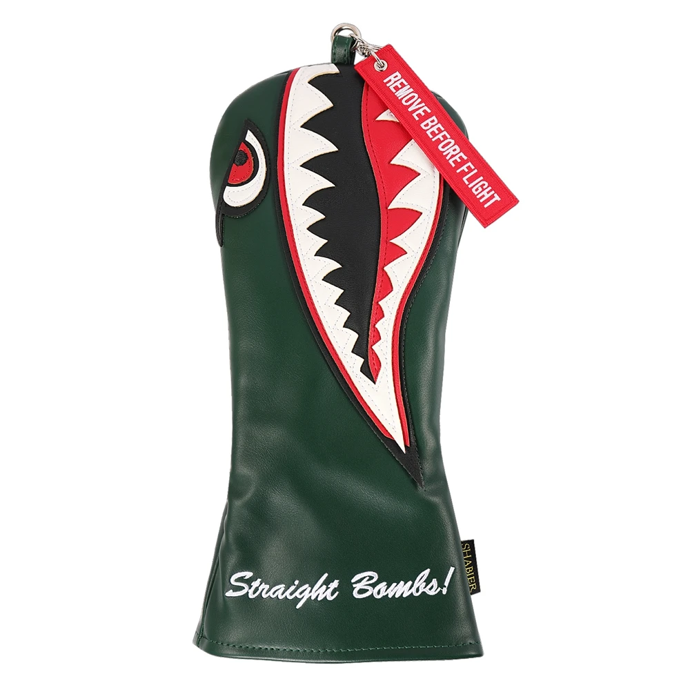 Green PU Leather Shark Design Golf Headcovers Driver Club Cover for TSi  G425 SIM Driver Great Gift