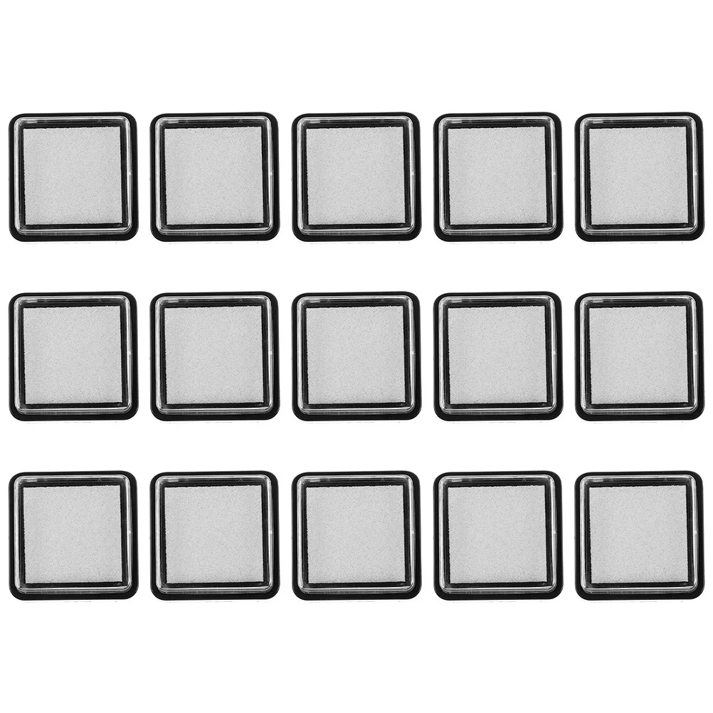 

Blank DIY Ink Pads 15pcs Fingerprint Stamp Pads for School Crafts Thumbprint Art Graffiti Projects Square Inkpad Set