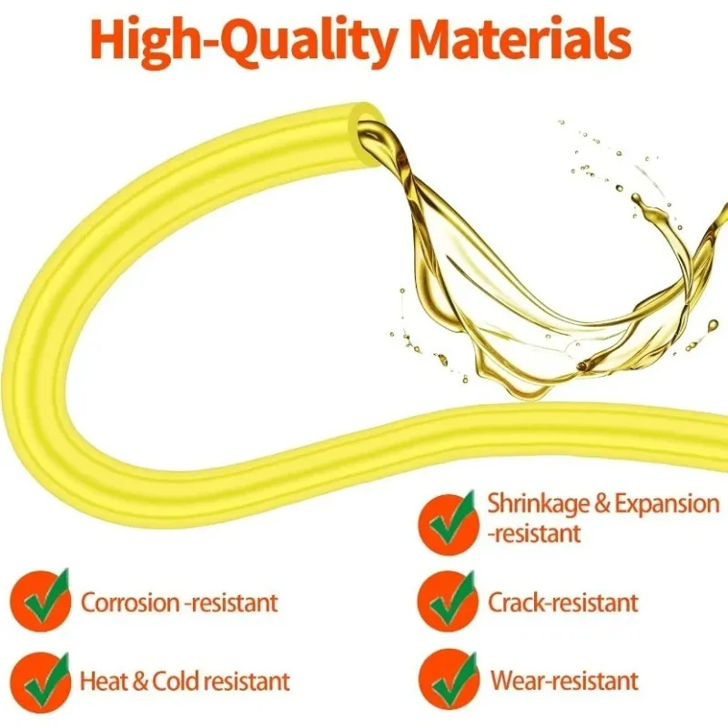 Yellow Gas Fuel Line Hose Tubing Small Engine Chainsaw Lawn Mower String Trimmer Flexible Fuel Tubing Set Power Tool Accessories view 6