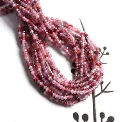 Length ONLY 9cm!!!!!!  Natural Colored Spinel Faceted Rondelle 2x3mm/3x4mm Tiny Seed Beads Jewelry Making DIY For Women