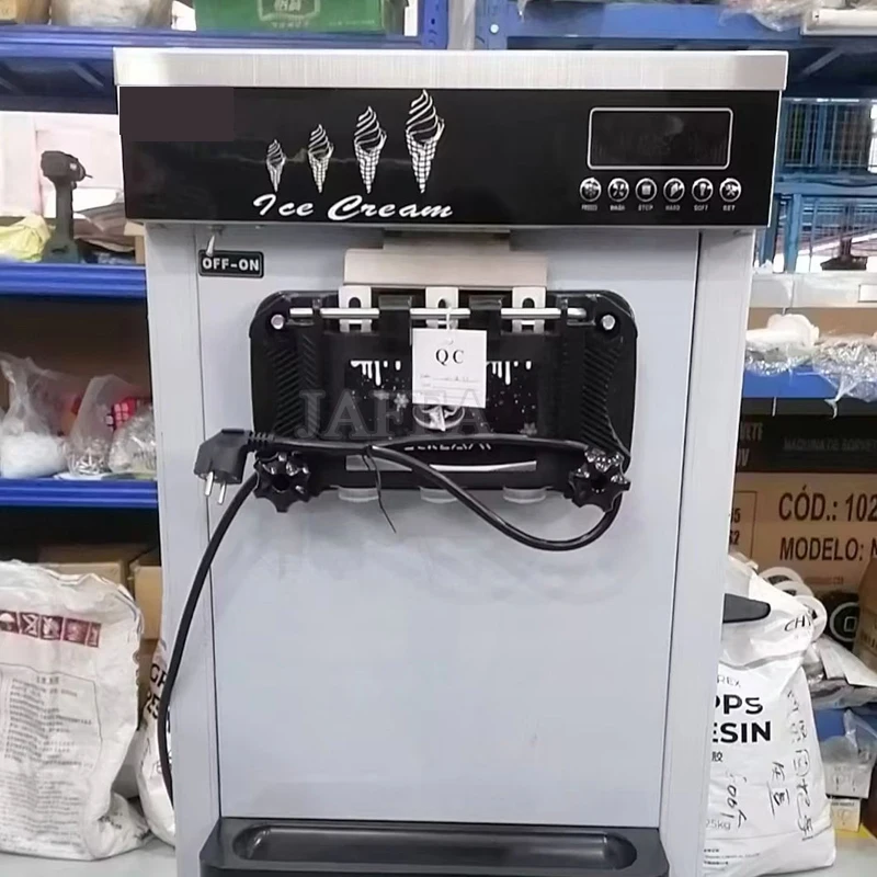 Ice Cream Maker Automatic 3 Flavors Soft Serve Ice Cream Making Commercial Ice Cream Machines for Business Icecream Truck