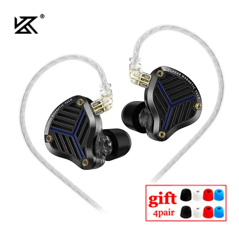 KZ PRX Fourth-Generation Planar Diaphragm Earphone HiFi Bass Monitor Earbuds Sport Headset with High-Purity Silver-Plated Cable