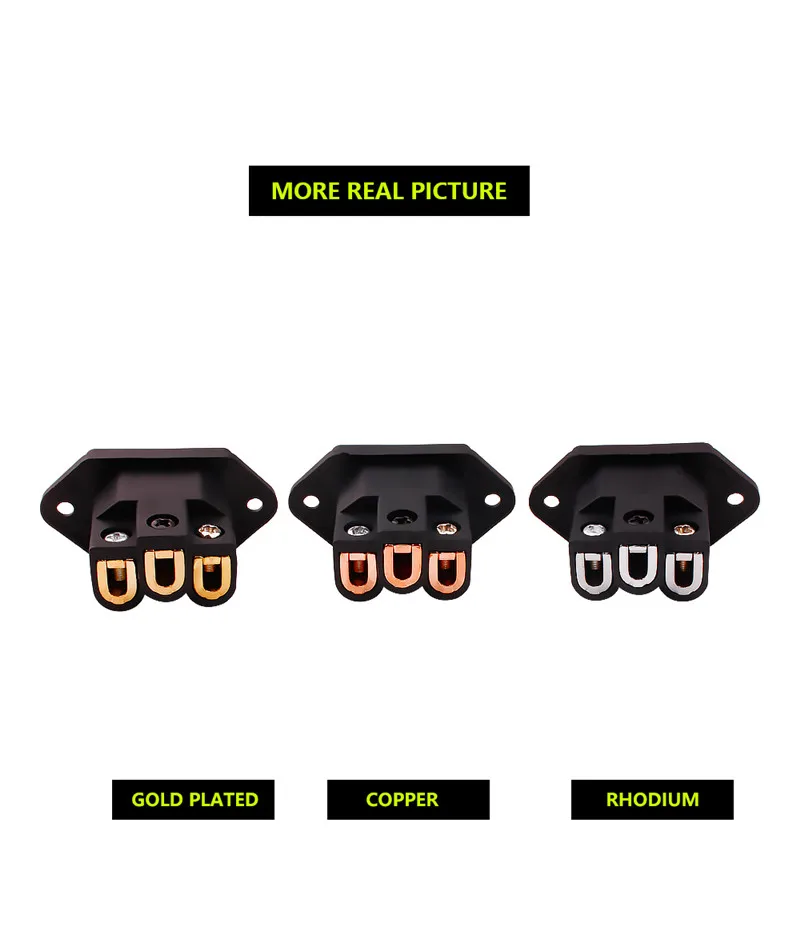 3-poliger AC-Stromanschluss, Audio-Stecker, IEC-Einlassbuchse, Unterhaltungselektronik, DIY, HiFi-Verstärker, elektrische Schnittstelle, Panelmontage – Detail 6